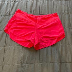 Lululemon pink running shorts